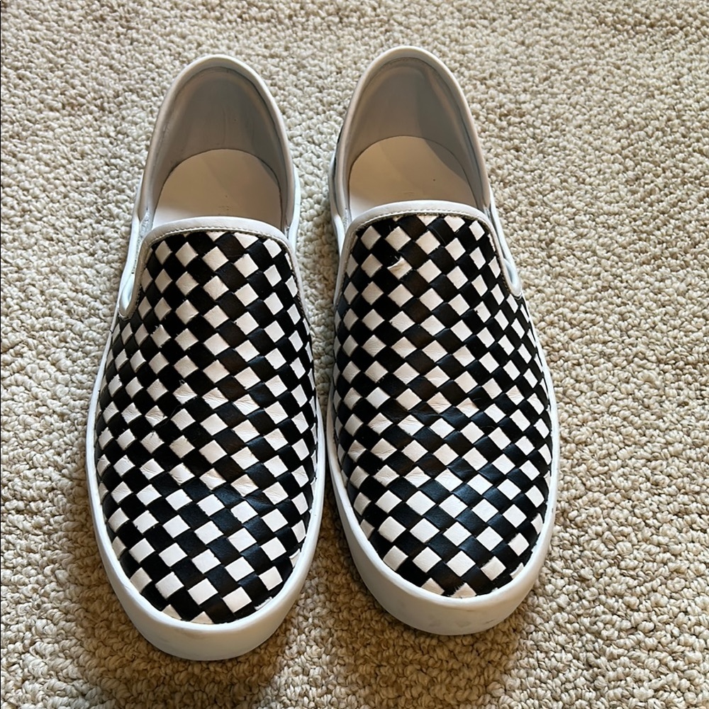 Freda Salvador Eddy D’orsay Black and White Checkered Sneakers, size 9